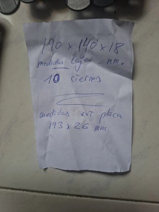 10 Cierres de embutir para ventanas de Aluminio.