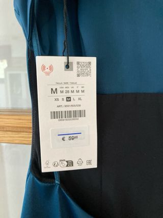 Vestido Zara Azul Petróleo