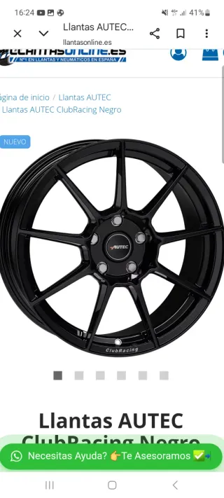 Llantas Autec 16" Negro