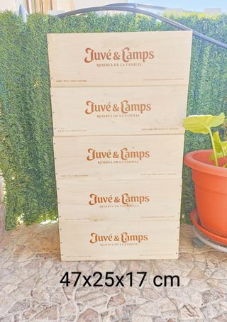 5 grandi scatole in legno per scaffalature e mobili