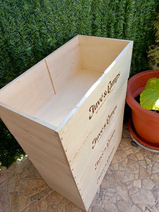 5 grandi scatole in legno per scaffalature e mobili