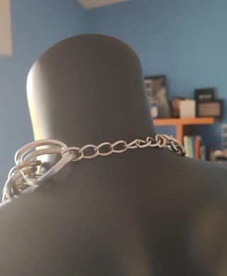 Gargantilla Cadena Gruesa Plateada -Eslabones Maxi