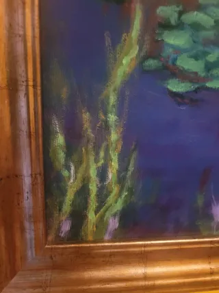 Cuadro Óleo Hecho a Mano Nenúfares