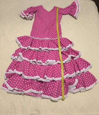 Traje de flamenca rosa lunares