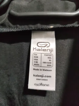 Chaqueta Kalenji Hombre Talla XXL Negra y Amarilla