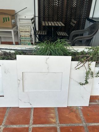 Encimera Porcelánico Blanca Nueva sin estrenar.