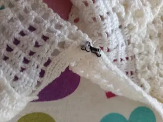 Toquilla blanca crochet infantil