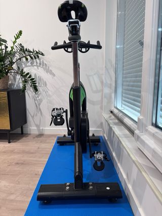 Bicicleta Spinning BodyTone Negra y Verde