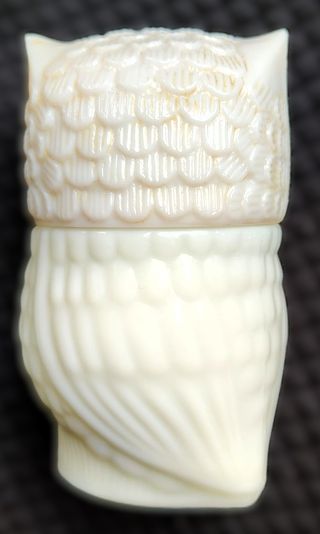 Frasco Búho Avon Vidrio Opalino Años 70