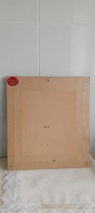 Cuadro Virgen de Covadonga Bordada