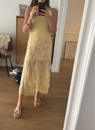 Falda midi floral Ese o ese