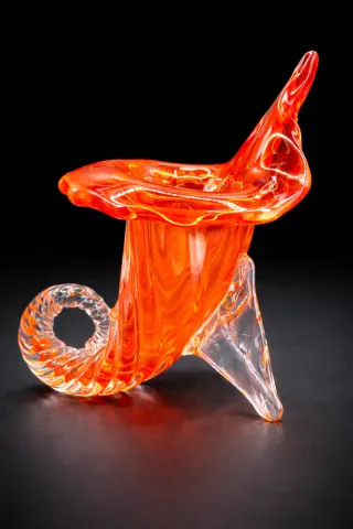 Cornucopia Murano Años 50 Naranja
