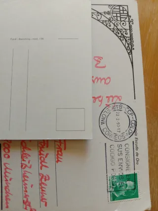 Lote 6 Postales Barcelona Puerto Circuladas