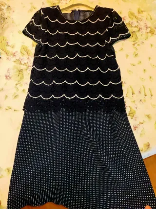 Vestido Purificación García Negro y Blanco