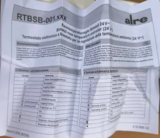 Termostato ambiente bimetálico ALRE RTBSB-001