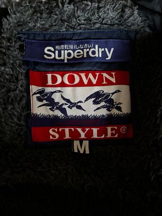 Anorak Superdry Azul y Negro Poco Uso