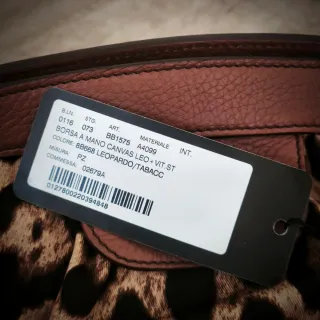 Borsa Dolce & Gabbana originale. Tela e pelle. Nuova