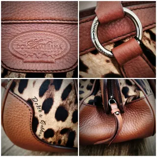 Borsa Dolce & Gabbana originale. Tela e pelle. Nuova