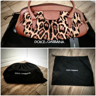 Borsa Dolce & Gabbana originale. Tela e pelle. Nuova
