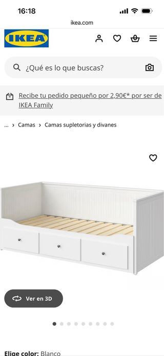 Cama Diván Ikea Hemnes 3 Cajones