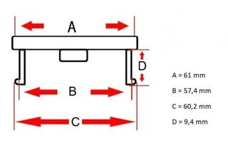 4x LLANTA TAPACUBOS AUDI 61MM 4M0601170 negro
