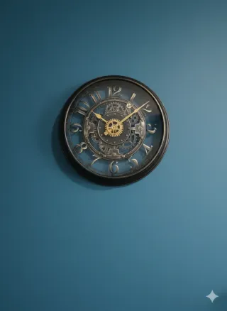 Orologio da parete con ingranaggi