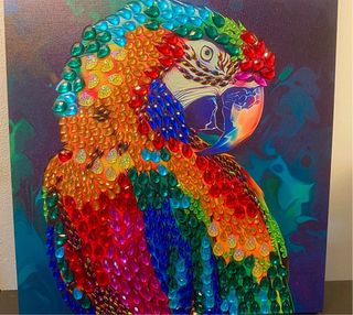 Quadro Decorativo Pappagallo Multicolore