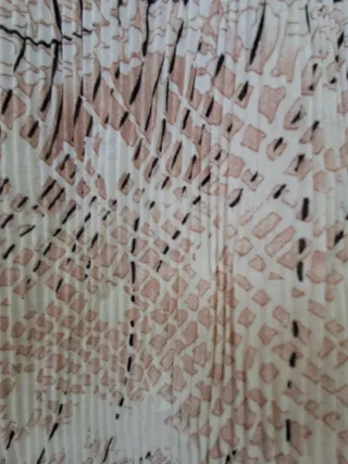 Blusa Beige y marron con Estampado