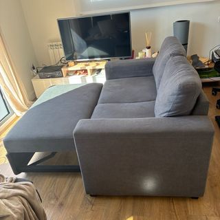 Sofá cama extensible gris