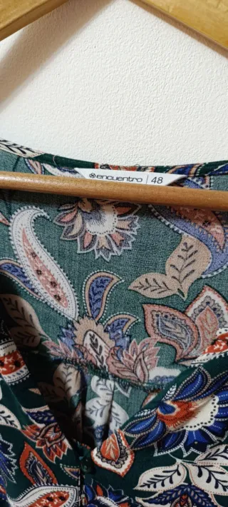 Vestido verde estampado