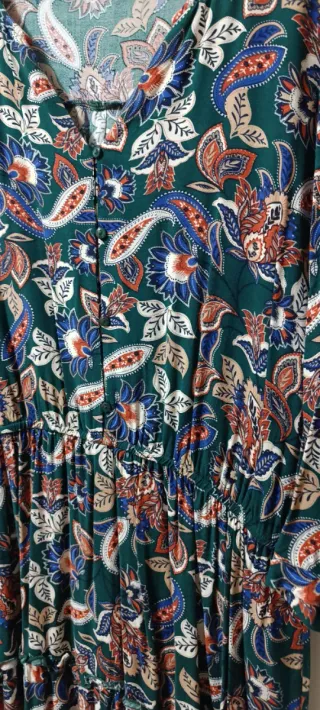 Vestido verde estampado