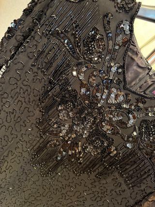 Blusón negro lentejuelas M