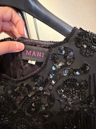 Blusón negro lentejuelas M