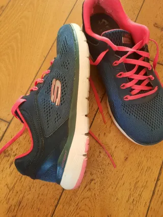 Zapatillas Skechers Azul/Rosa Talla 39