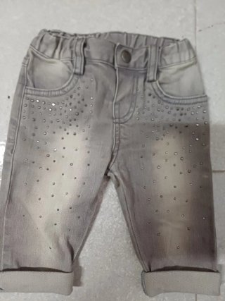 Jeans bambina 3-6 mesi con strass