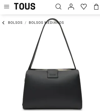 Bolso Tous City Kaos Icon Negro Mediano