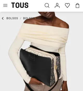 Bolso Tous City Kaos Icon Negro Mediano