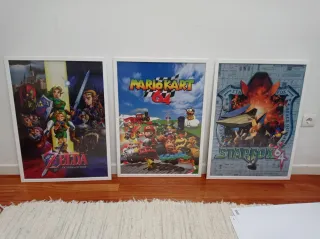 Poster Nintendo 64 Star Fox, Zelda, Mario Kart
