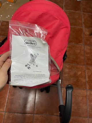 Silla de paseo roja Asalvo