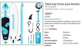 Tabla Paddle Surf Hinchable Exprotrek 10’8