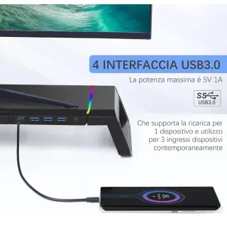 Soporte Monitor Topmate Plegable RGB