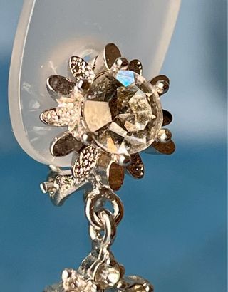 Pendientes Ivett's Plateados con Gema Azul