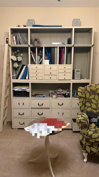 Mueble Estantería Librería Beige