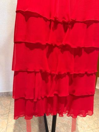 Vestido rojo con volantes