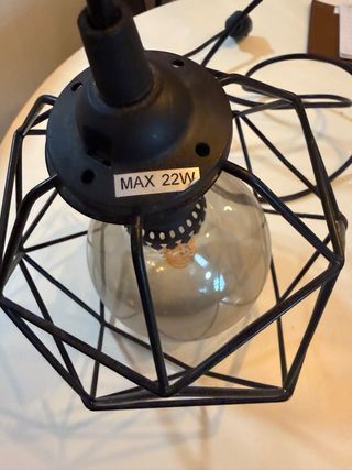 Lámpara de techo geométrica con bombilla