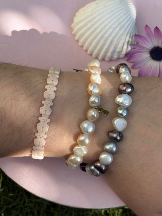 Pulseras Tous Oro Perlas Multicolor