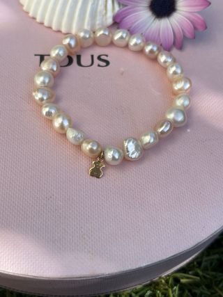 Pulseras Tous Oro Perlas Multicolor