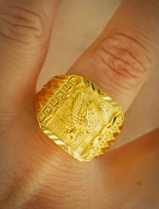 Anillo laminado en oro de 24k