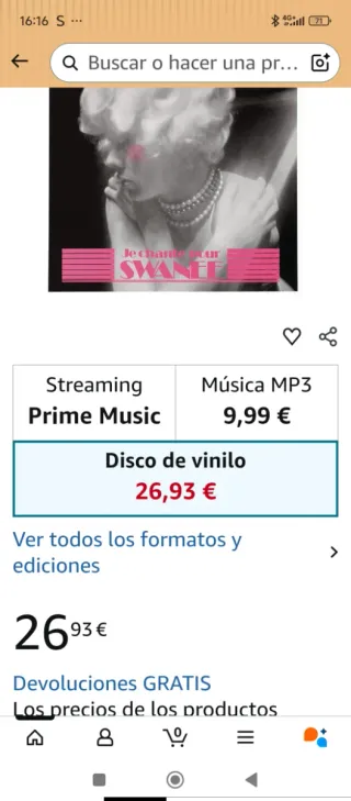 Vinilo Sylvie Vartan Je chante pour Swanee