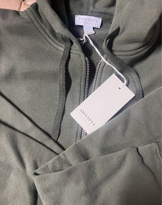 Casaco Sunspel Zip Verde Oliva XS